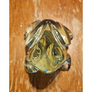 Vintage Glass Green Tree Frog Paper Weight Gift Home Decor